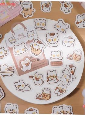 40 Pcs/lot Cute Kawaii Animal Paper Cat Box Stickers Calenda