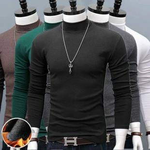 Long Sleeve T-shirt Thermal Underwear Tops Men Winter Clothe