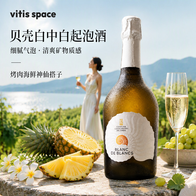 意大利贝壳白中白普罗塞克起泡酒