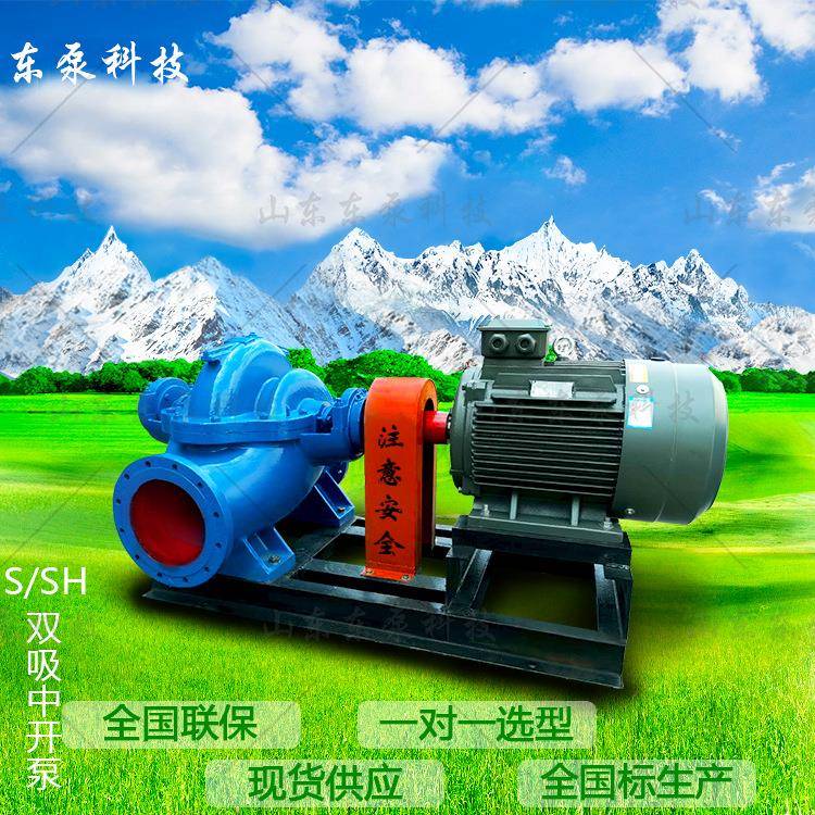 大流量大蜗壳卧式离心式双吸卧式中开泵