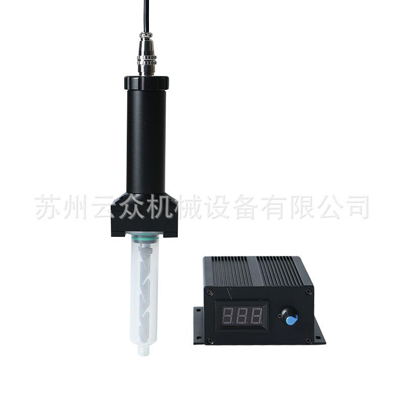 针筒动态搅拌装置沉 点胶云众高粘度定出胶 胶水荧光粉颗量粒物防