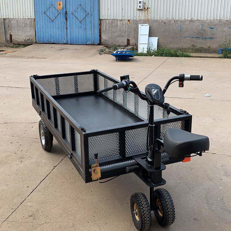 仓库搬运倒骑驴平板车骑行护栏拉货电动车小型电梯载货平台车
