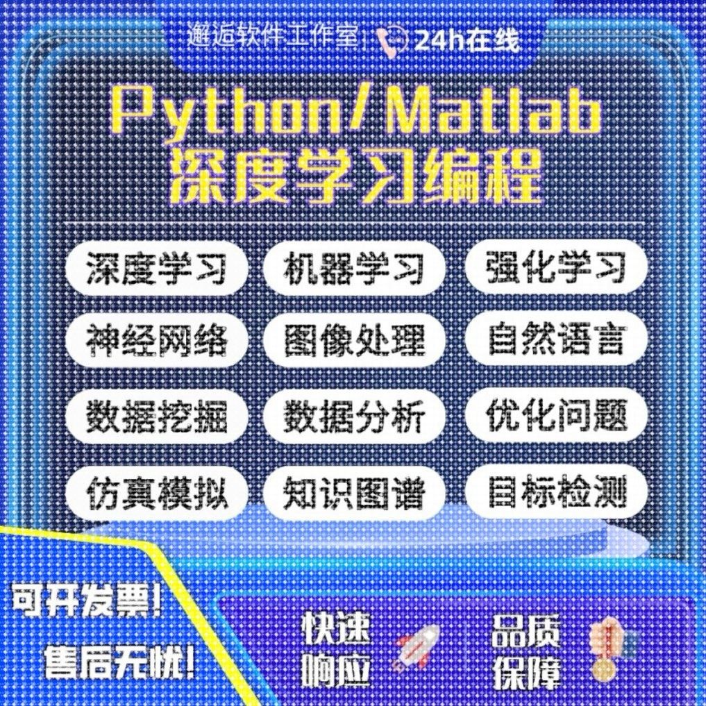 Python/Matlab程序代编机器深度强化知识图谱神经网络图像处理