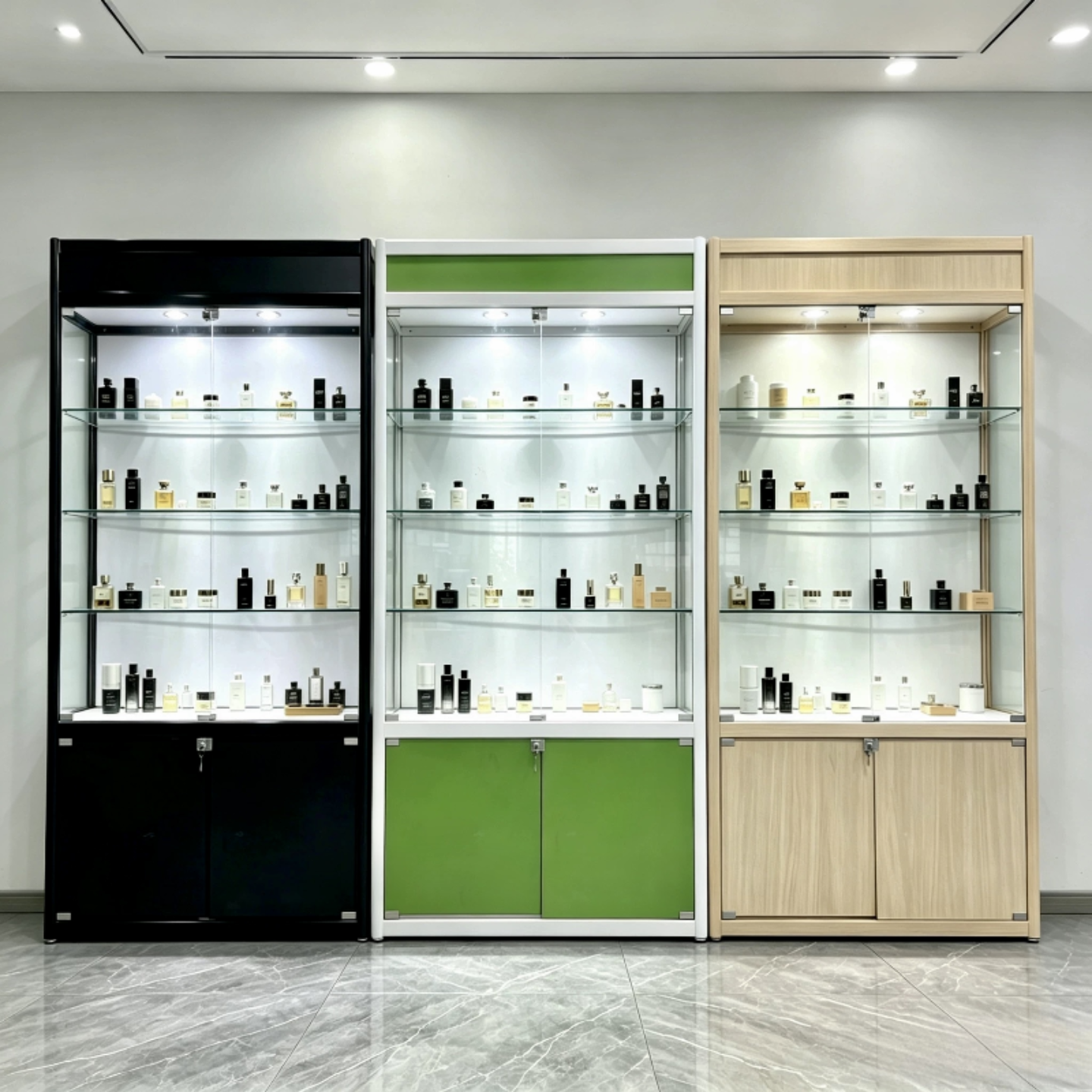 古董展柜珠宝首饰展柜化妆品展示柜汽车用品展示柜支持定做