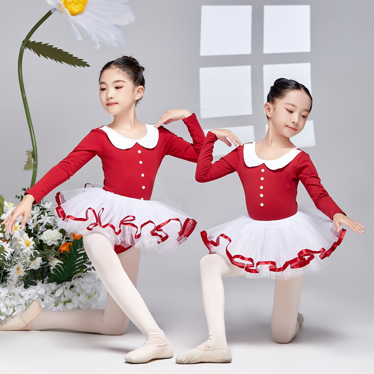 少儿练功服女童芭蕾舞服