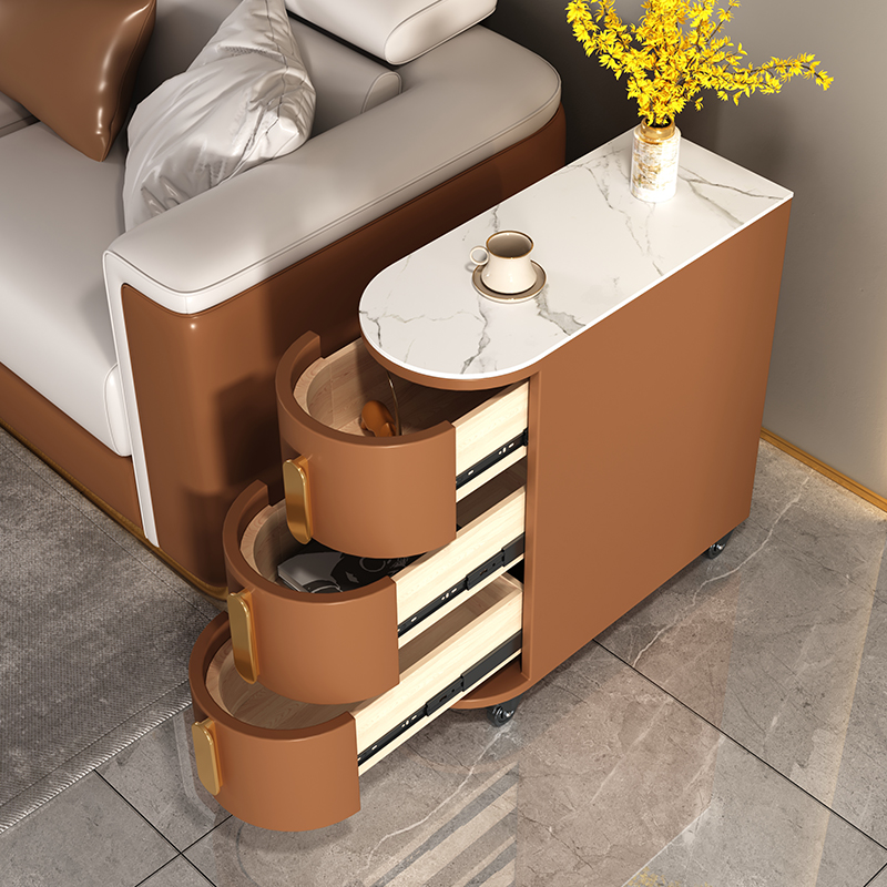 床头柜简约现代卧室窄边柜可移动带轮子小型夹缝收纳置物柜床边几