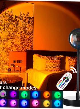 16 Colors Sunset Lamp Led Projector Night Light Living Room1