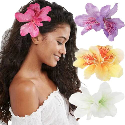Hawaii Flowers Hair Clips Bridal Colorful Barrette Tropical