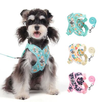 Small Dog Walking Harness Leash Schnauzer Pet X-Shaped Breat