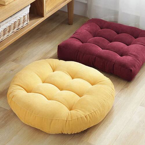 Inyahome Round Cushions Meditation Large Floor Pillow for Ki