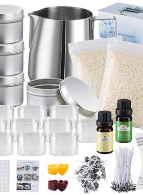 1 Set Candle Making Kit Pouring Pot Wicks Sticker DIY Candle