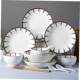 Set snack bowls ceramic 18pcs kitchen plates tableware spoon