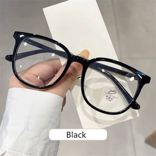 Retro Square Glasses Ultra-light Transparent Frame Eyewear A