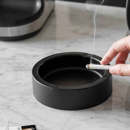4 Colors Stainless Steel Ashtray Windproof Large Capacity He