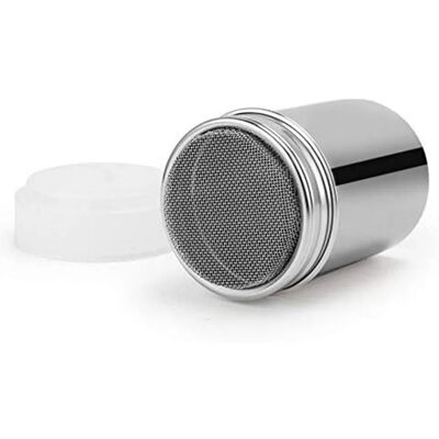 new Stainless Steel Sprinkle Powder Icing Sugar Cocoa Sugar