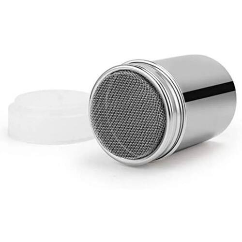 new Stainless Steel Sprinkle Powder Icing Sugar Cocoa Sugar