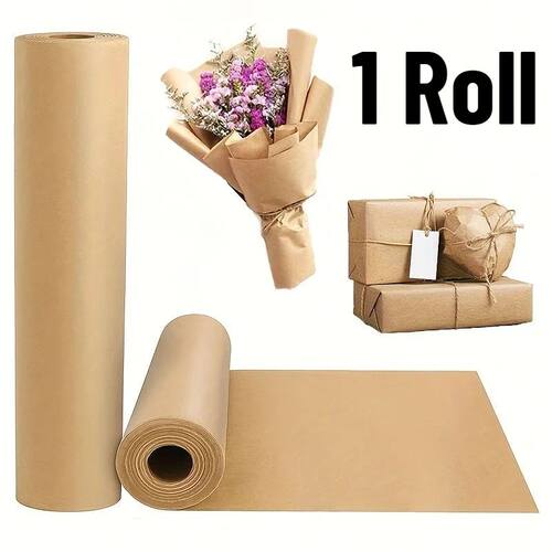 1 Roll Kraft Paper Roll Brown Wrapping Paper Christmas Birth