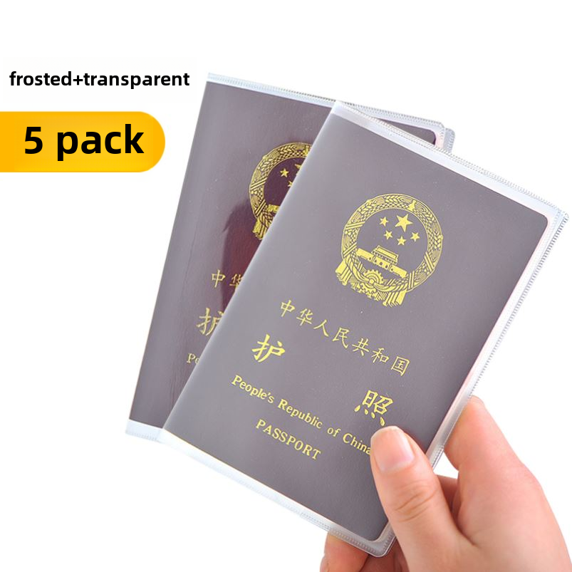 5pcs护照保护套透明paort