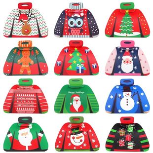 12/24Pcs Christmas Candy Box Cloth Shape Chocolate Gift Pack