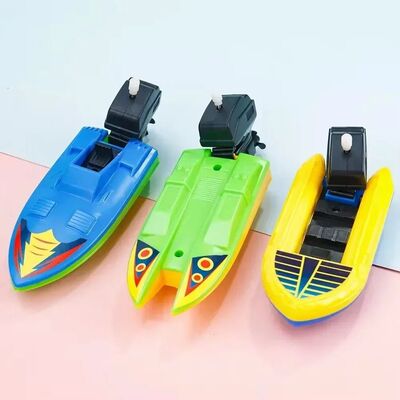 1PC Wind Up Speed Boat Toy Clockwork Floating Bathtub Shower