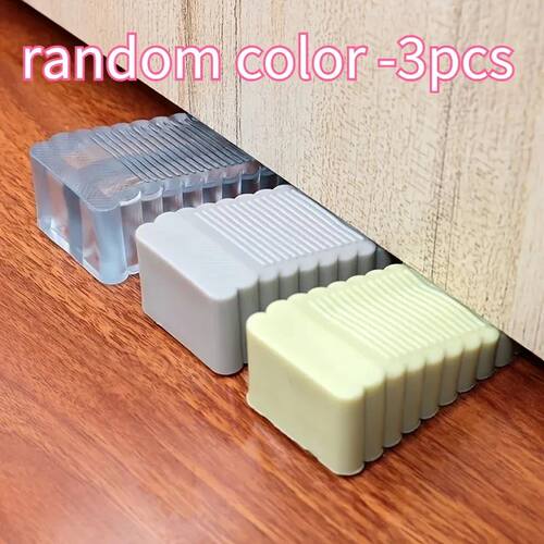 3pcs Creative Windproof Door Stopper, Plastic Matte Surface,