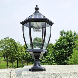 围墙灯太阳能别墅庭院门柱灯柱子灯室外欧式柱头灯户外防水景观灯