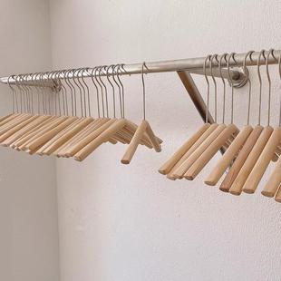 女装 挂定制logo 衣架服装 店专用圆杆实木衣架木质防滑衣撑儿童衣裤