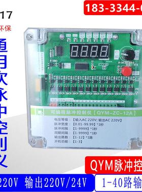 QYM-ZC-12A可程式设计脉冲控制仪 220V除尘喷吹20 30 12路清灰控