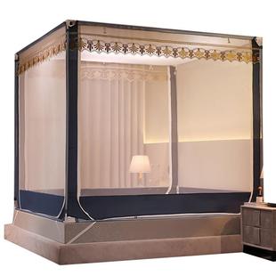 新款 家用蚊帐全底儿童防摔1.35×1.9m1.5×1.9蒙古包三开门2米×2