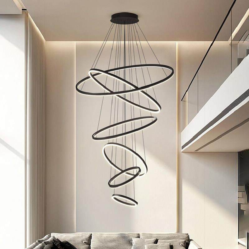 挑空别墅复式楼大吊灯客厅灯中空楼中楼现代简约挑高loft公寓主灯,家装灯饰光源,LOFT/复式住宅/楼梯吊灯,淘宝优惠券,粉丝福利购,淘宝优惠卷