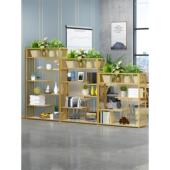 轻奢铁艺办公室隔断置物架餐厅网红装 饰屏风简约落地展示架工业风