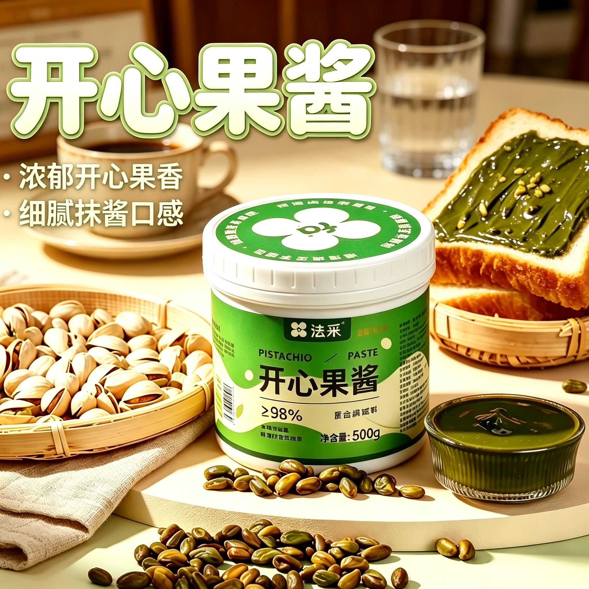 法采绿开心果酱迪拜巧克力提拉米苏烘焙原料马卡龙巴斯克蛋糕原料图片