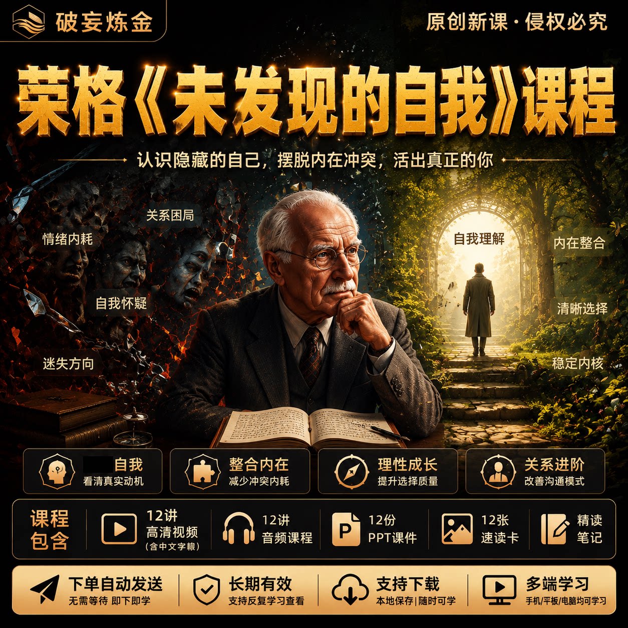 荣格未发现的自我心理学课程认知成长自我认知视频笔记音频课件