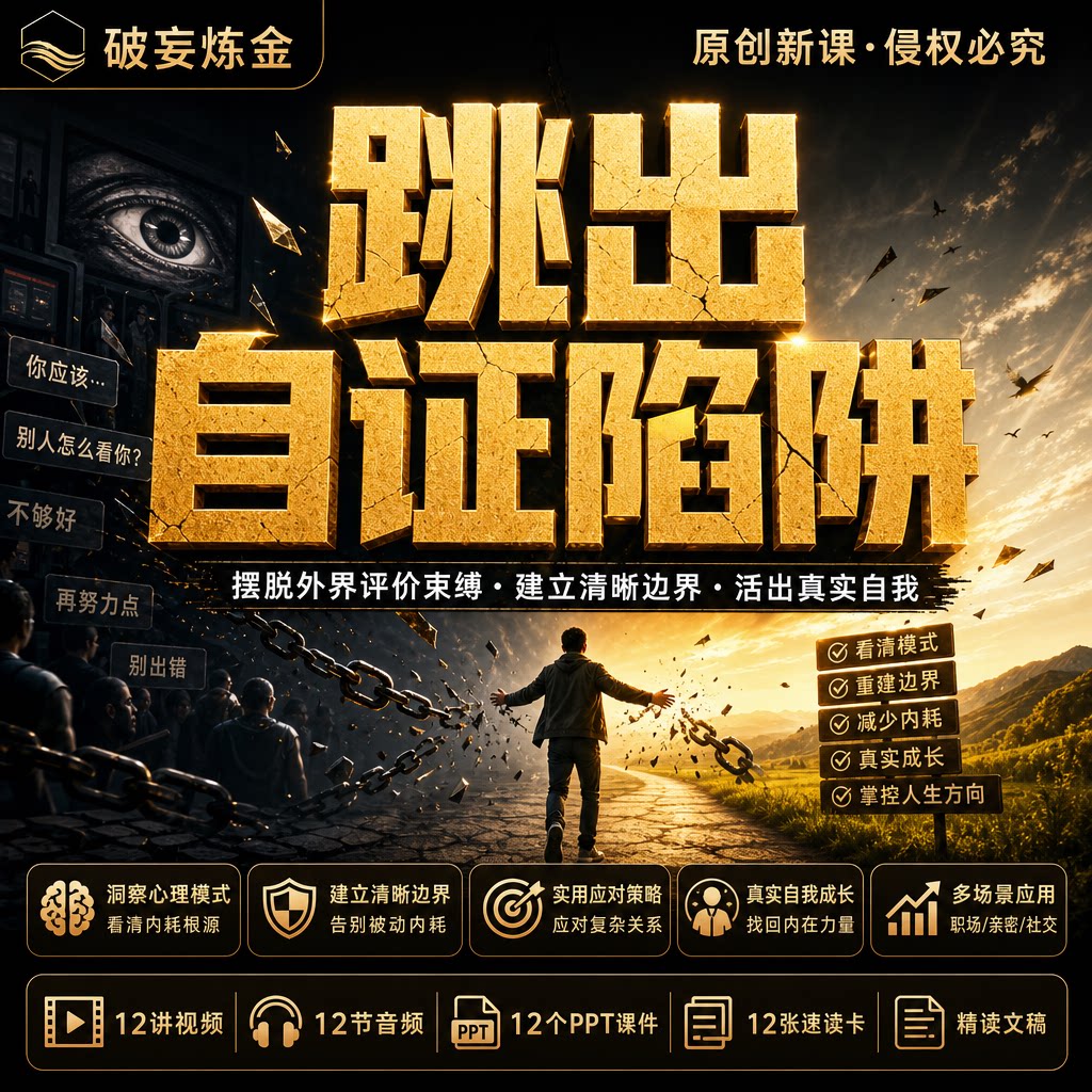 跳出自证陷阱自我证明课程认知偏差关系沟通自我成长视频笔记资料