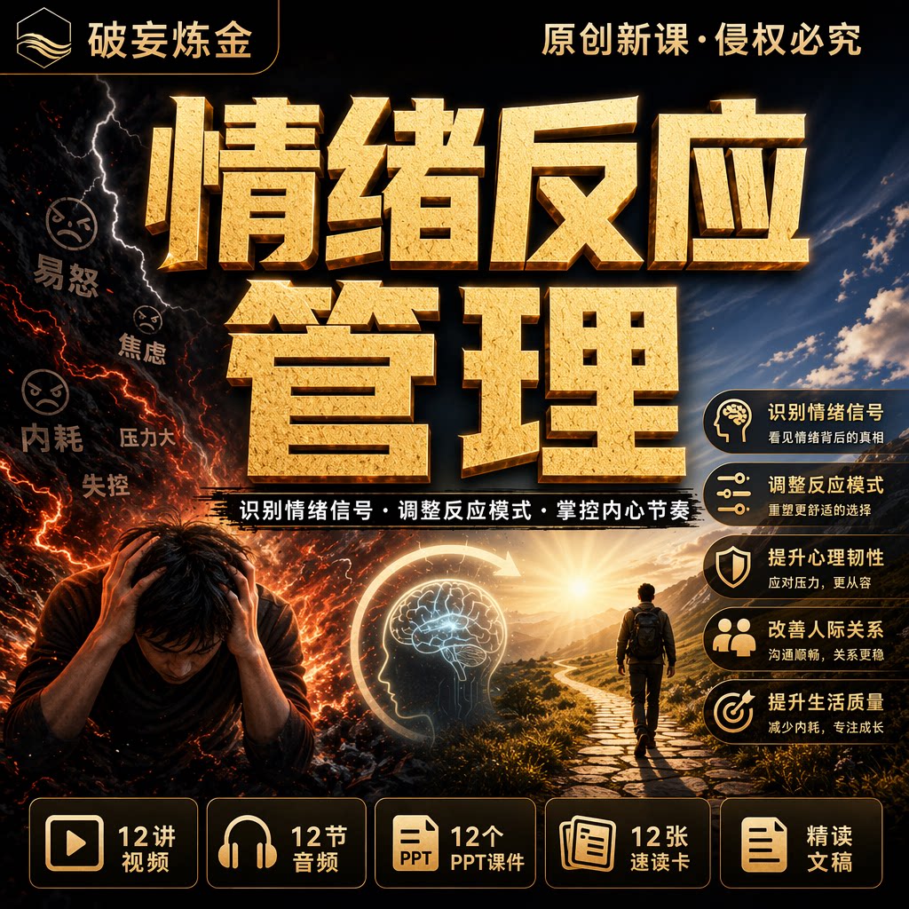 情绪反应管理课程压力调节沟通表达自我管理视频笔记资料