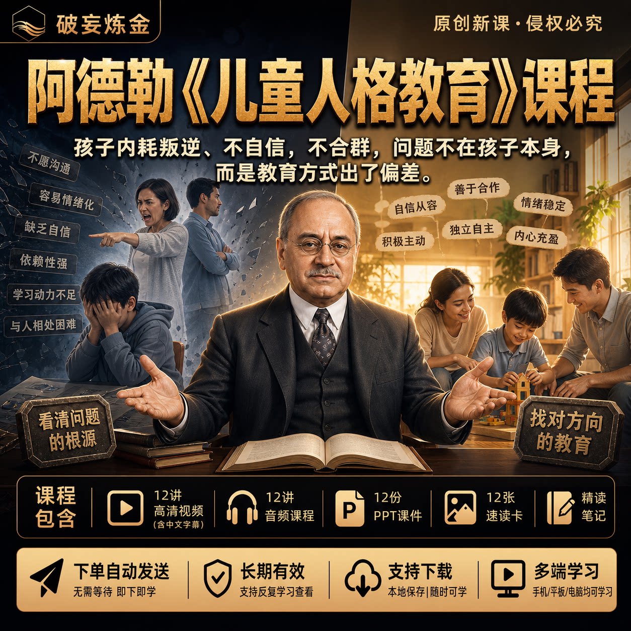 阿德勒儿童的人格教育心理学课程亲子关系家庭教育精讲视频笔记