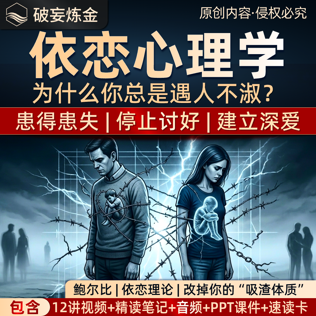 鲍尔比依恋系统心理学课程亲密关系恋爱婚姻疗愈视频精读笔记资料