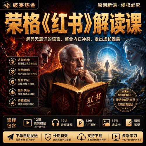 荣格红书心理学课程自我理解情绪成长人际关系视频笔记音频课件