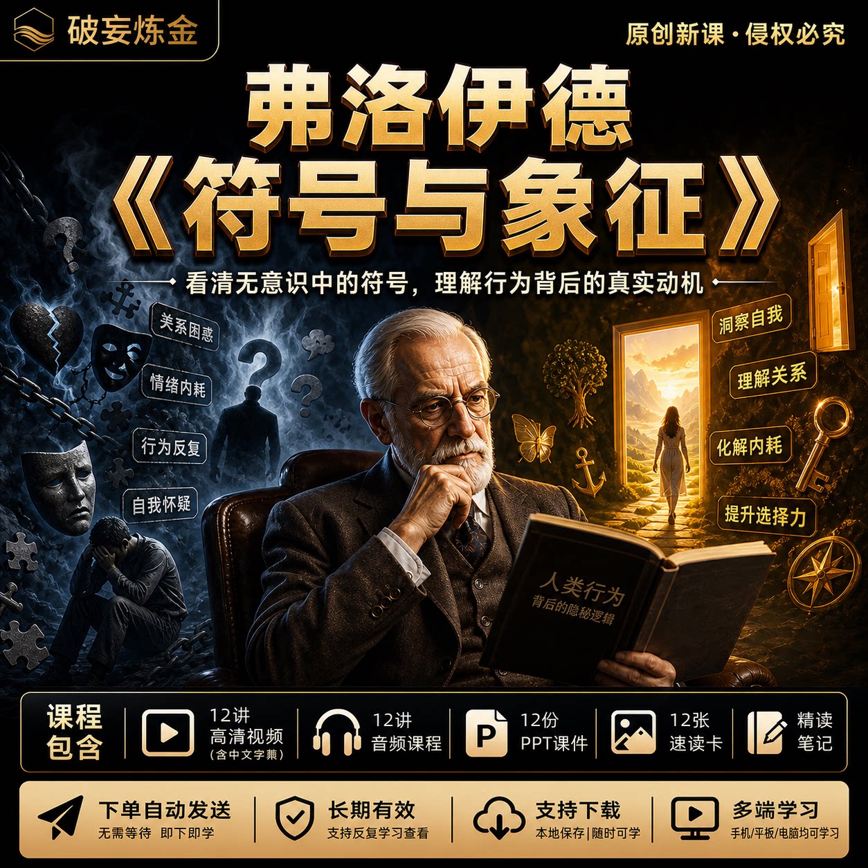 弗洛伊德符号与象征心理学课程群体心理文化符号行为规律视频