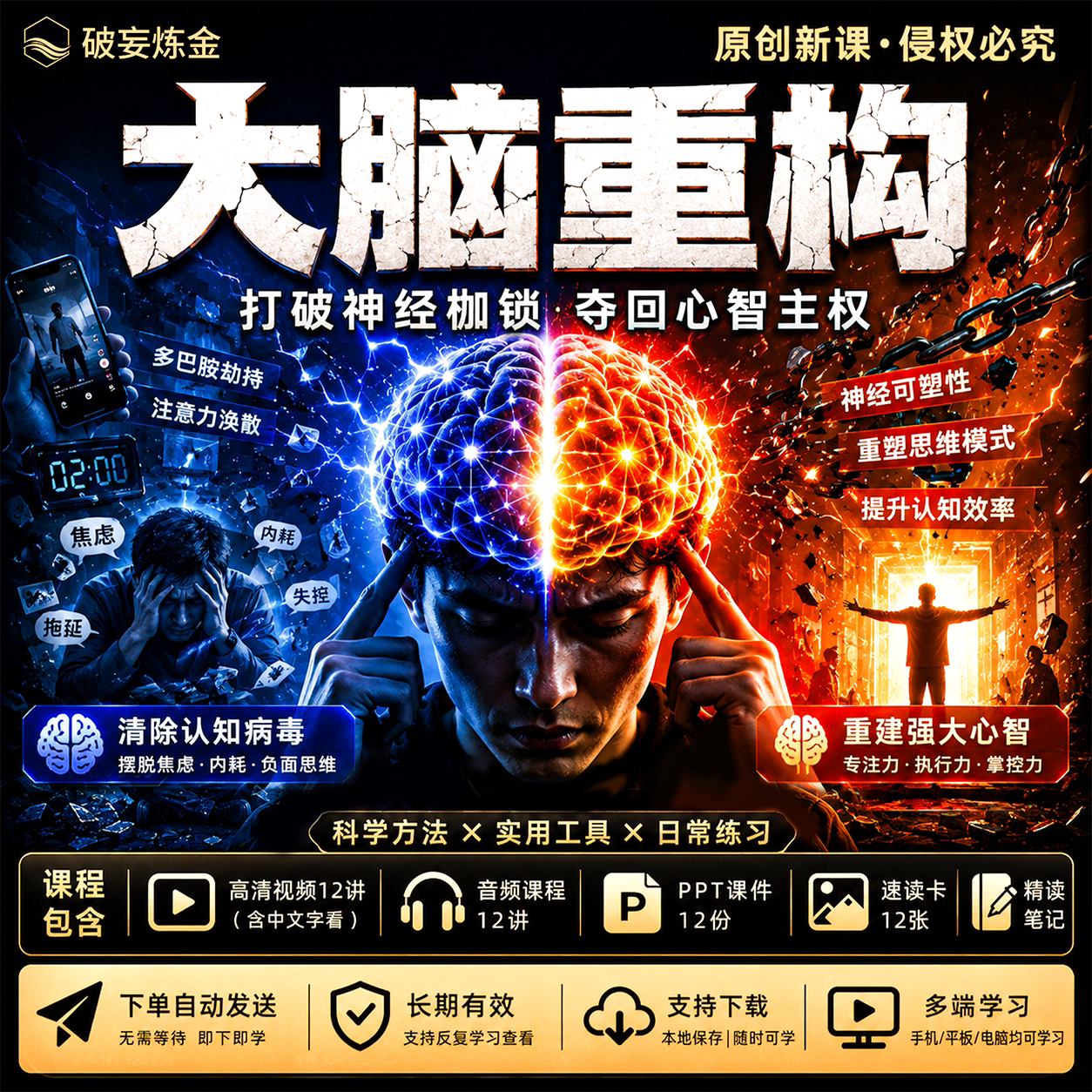 大脑重构心理学深度思考决策力软技能思维破局认知重塑精讲视频