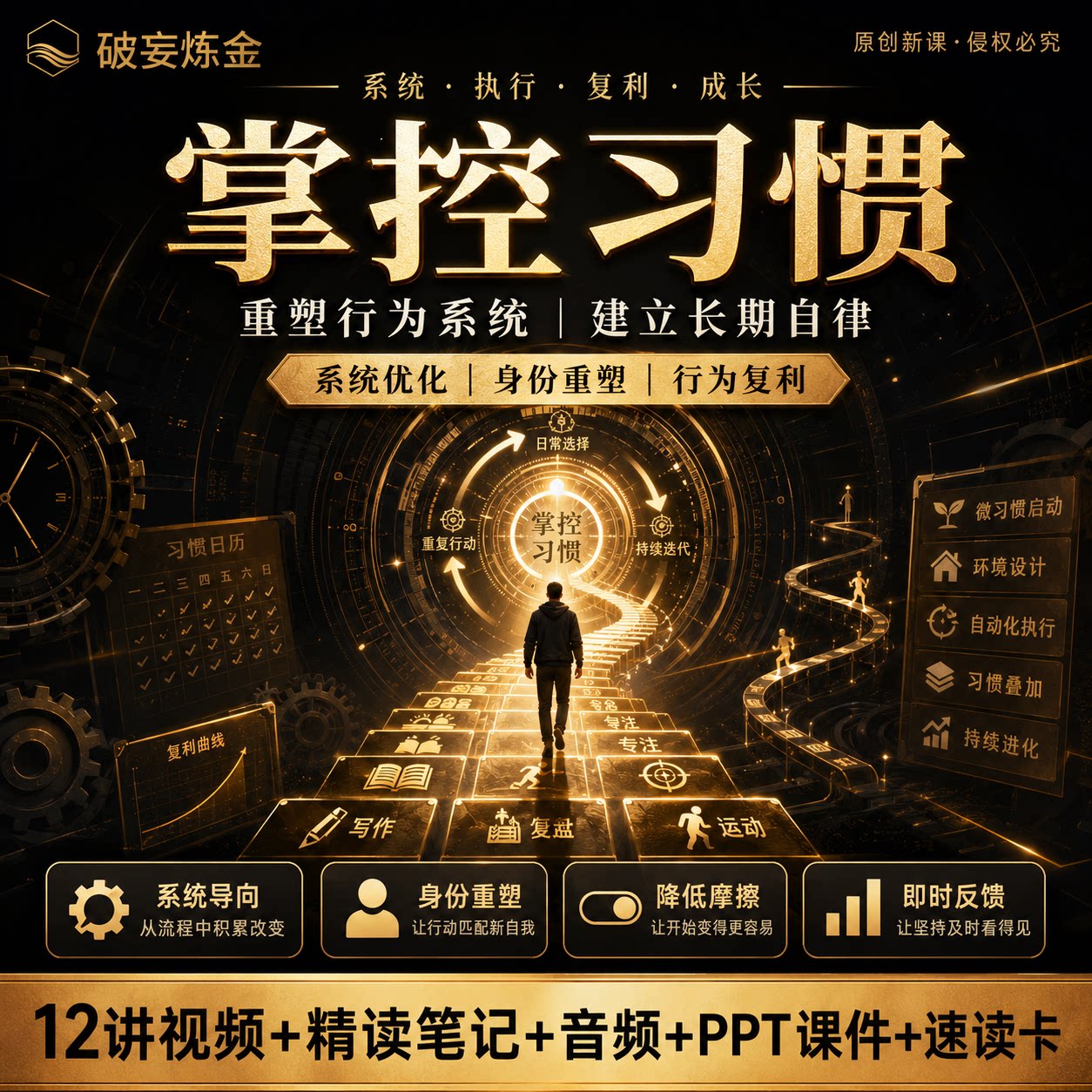 掌控习惯原子习惯心理学课程个人成长自律行为复利精讲视频资料包