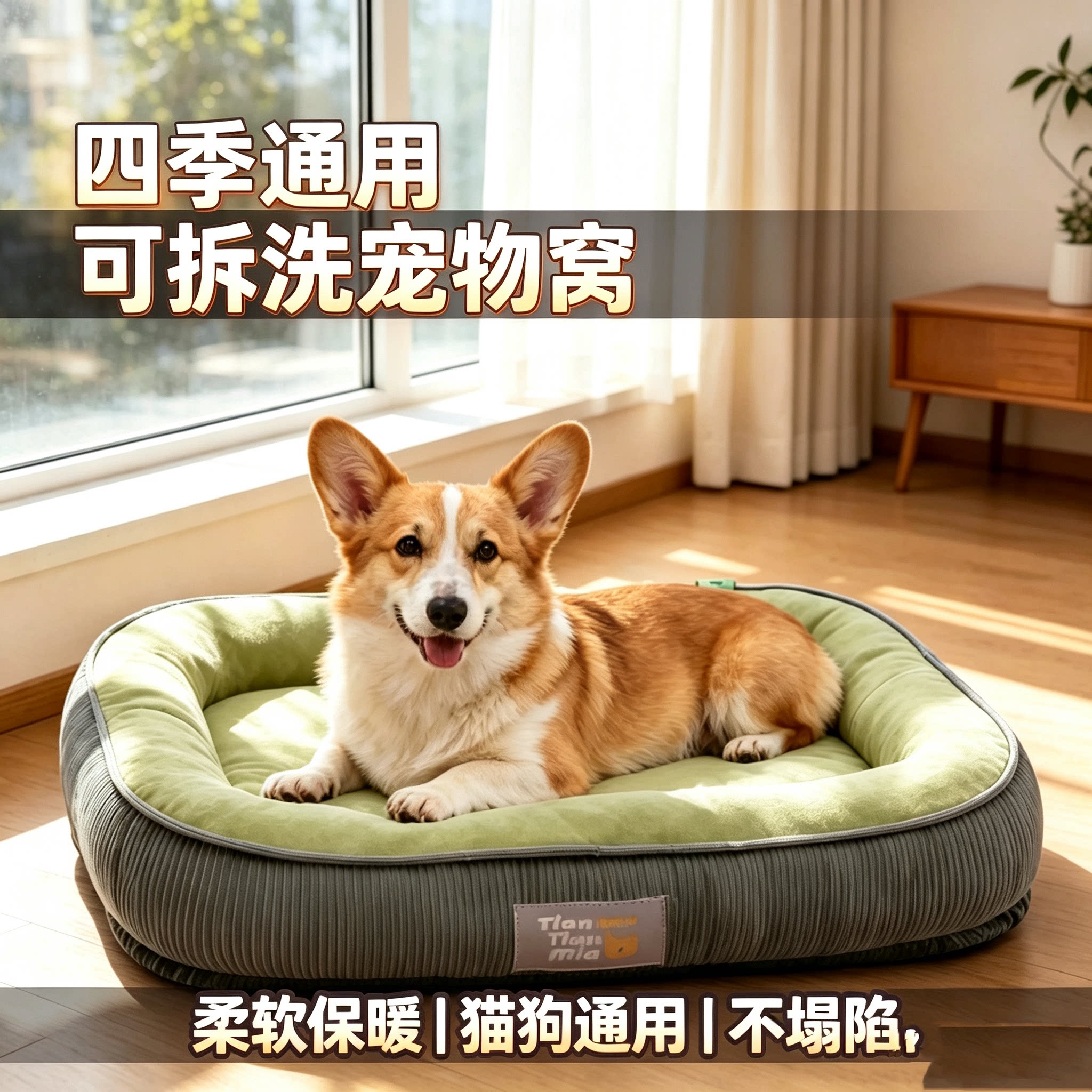 小型犬狗窝可拆洗四季通用柯基比狗窝/屋/帐篷/沙发