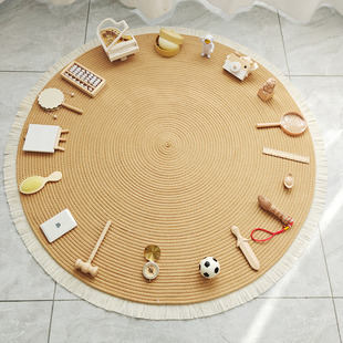 宝宝原木抓周道具用品周岁全套周岁宴男女孩布置现代抓阄摆件地毯
