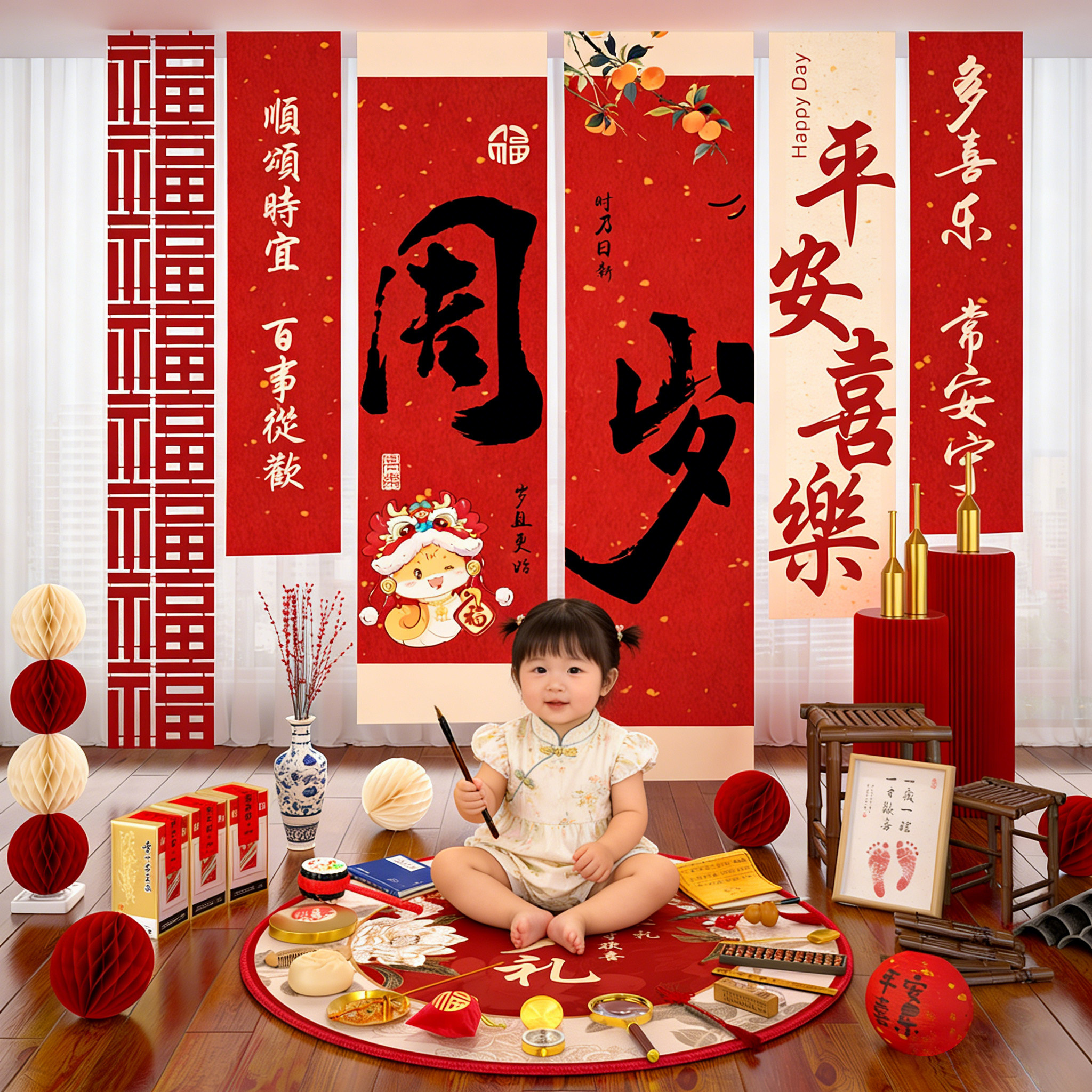 蛇宝宝挂布周岁生日场景布置装饰氛围道具条幅背景墙抓周用品全套,节庆用品/礼品,气球,淘宝优惠券,粉丝福利购,淘宝优惠卷