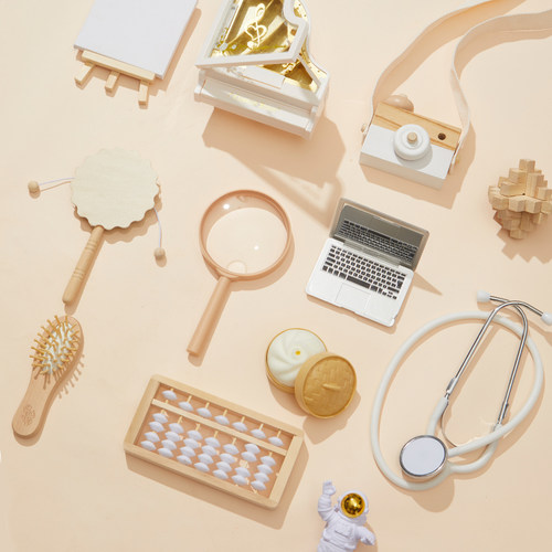 小红书推荐原木风抓周道具