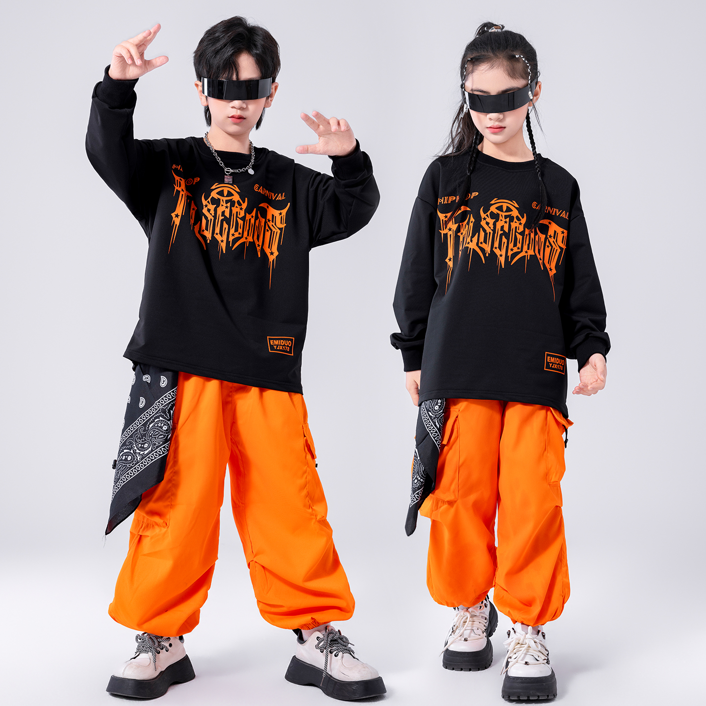 街舞儿童潮服男童嘻哈演出服