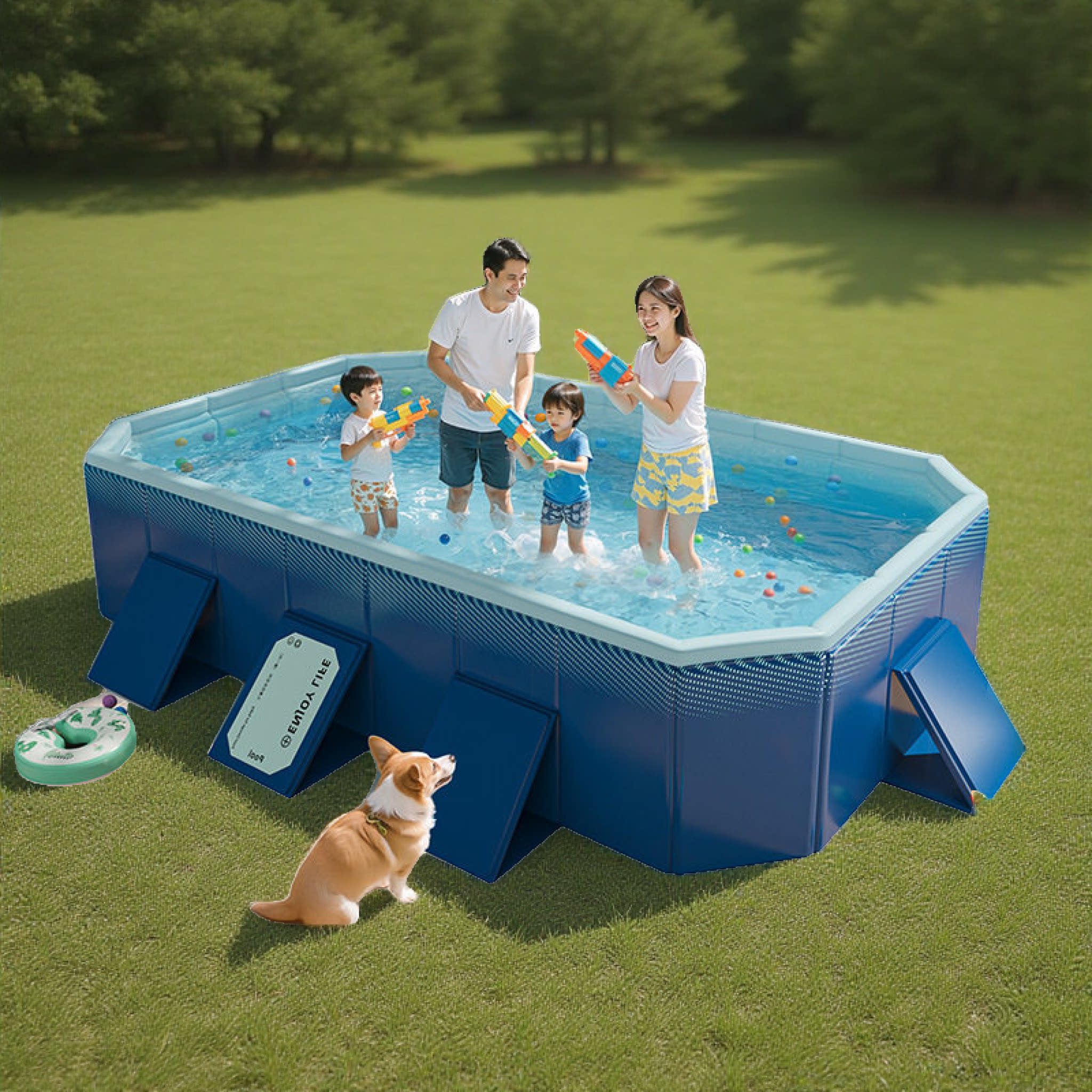 游泳池户外庭院家用免充气可折叠戏水池儿童夏季清凉洗澡家用水池