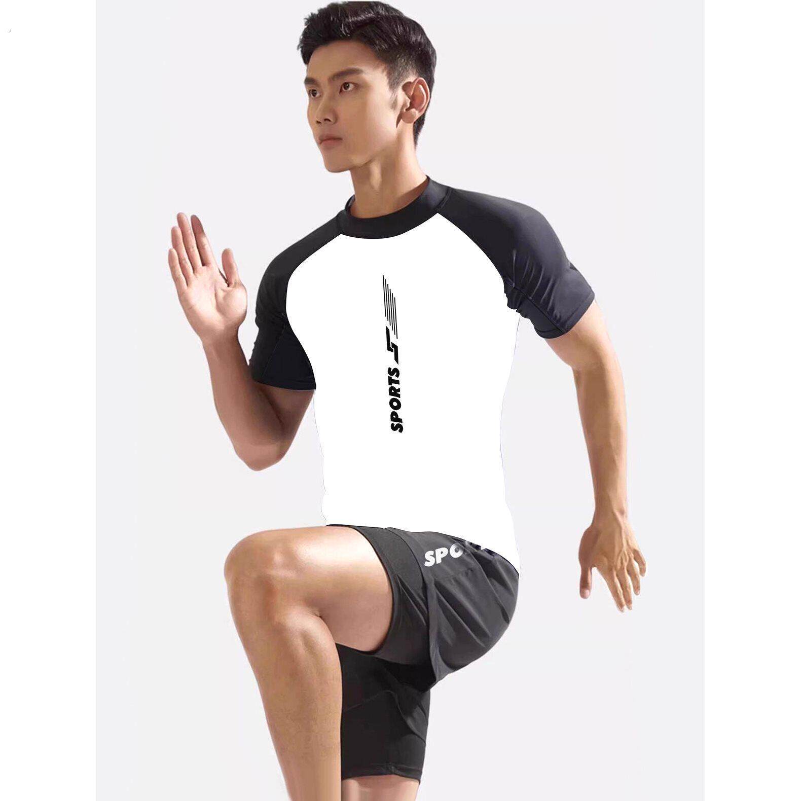 泳衣男款防尴尬游泳裤男生上衣青少年泡温泉游泳装备男士泳衣套装