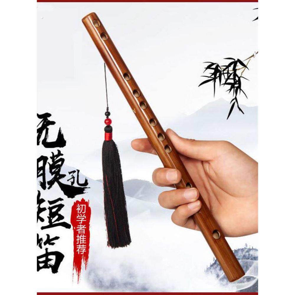 迷你短笛无膜孔横笛学生入门竹笛初学者儿童成人乐器女随身小笛子