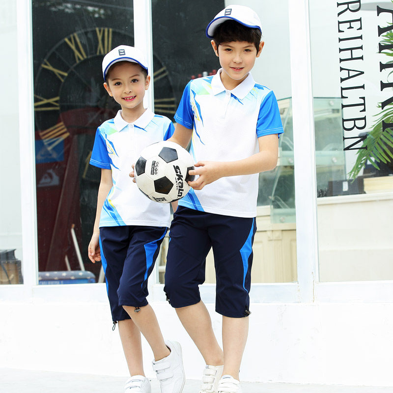 夏季中小学生校服短袖T恤七分裤
